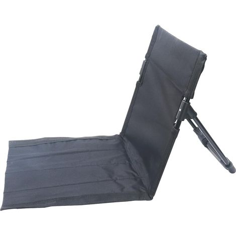 Campingbank für den Außenbereich – leichter Klappstuhl – Parkliegebank – tragbarer Strandliegestuhl – bequeme Rückenlehne aus Aluminium – Carbonschwarz (1/5)