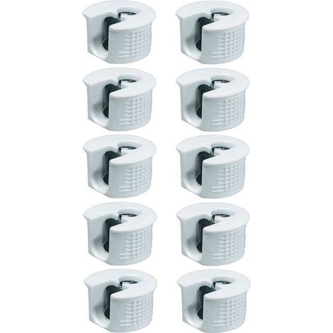Lot de 10 boîtiers excentriques 15mm – Plastique avec insert acier – Épaisseur bois 16mm – Fixation optimale pour meubles (1/5)