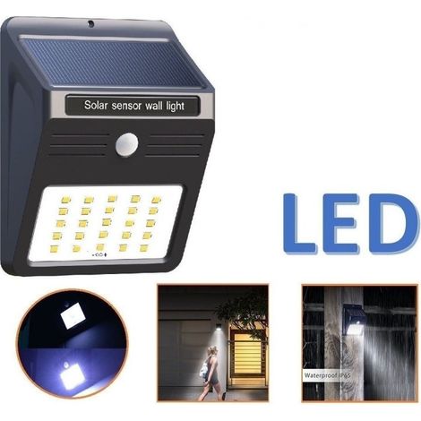 Lampe Murale 30led 15w énergie Solaire Détecteur De Mouvement Solaire Lampe Murale Extérieure