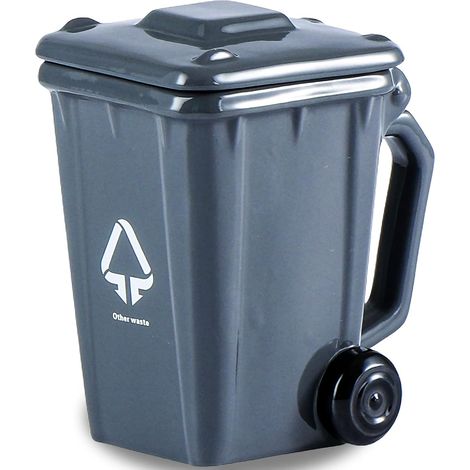 Tasse a Cafe Ceramique 3D avec Couvercle, Mug Personnalisé, Tasse Personnalisable, Cadeau Femme Original, Tasse Fantaisie pour le Thé, le Lait, le Thé, le Cadeau de Noël, 400ML (Gris)