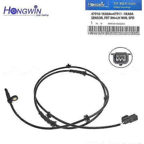 Capteur de vitesse de roue ABS avant et arrière gauche et droit pour Nissan Juke 1.5 1.6 2011-2017 47900-1KA0A 47901-1KA0A 47910-1KA0A (avant, 1 pièce) (1/5)