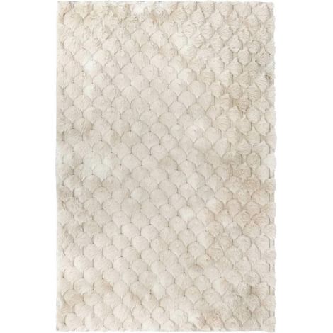 Tapis Imitation Fourrure "Adriel" 60x90cm Beige (1/3)