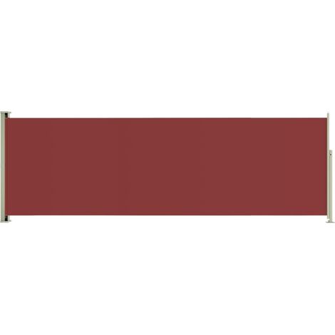 Tenda parasole laterale retrattile per patio giardino terrazza balcone schermo di protezione visiva 200 x 600 cm rosso 020007367