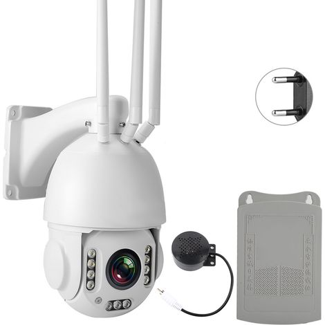 Caméra Dôme PTZ 30X 1080P, 5en1, IP66, 110-240V, sans fil 4G/3G, protocole ONVIF, bande européenne, prise UE. (1/5)