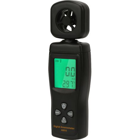 Anémomètre numérique miniature SMART SENSOR AS816 : mesure de la vitesse du vent, de la température et du débit d'air (0,3-30 m/s). (1/5)