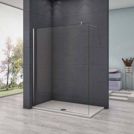 140x200cm Paroi De Douche À L'italienne En 10m Verre Et Anticalcaire Avec Barre De Fixation Extensible 70-120cm