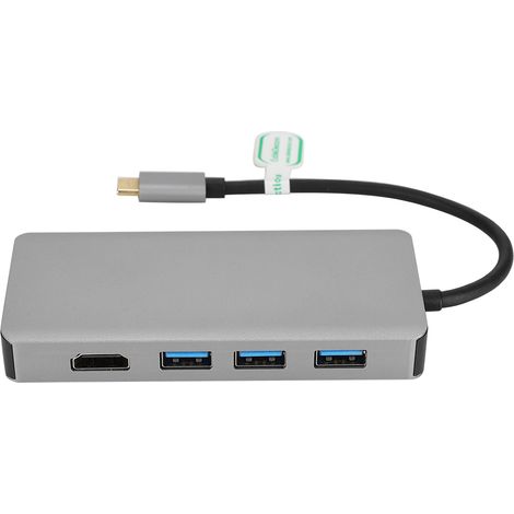 Multifunktionskonverter Typ-C mit VGA/HDMI/USB 3.0 x 3 Erweiterungsschnittstelle für 4K HD-Video (1/5)