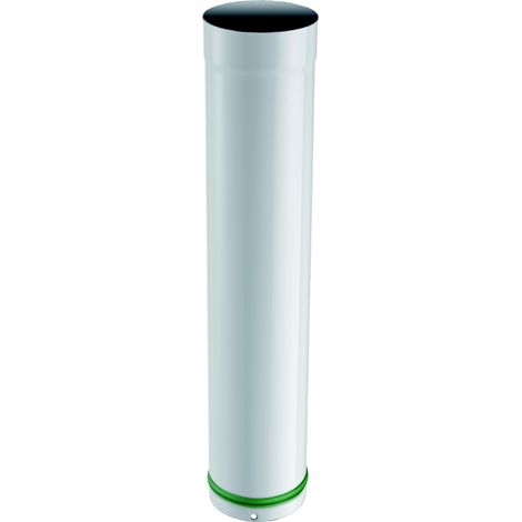 Tubo smaltato porcellanato telescopico In Acciaio Bianco 80 mm