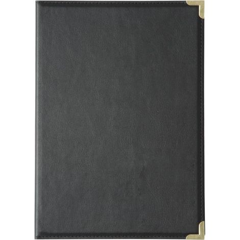 Protège-menus en simili cuir A5 noir - Ref E223 - Olympia (1/5)