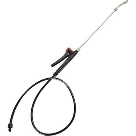 Arrosage pour LANCE, lance pulverisateur, pulvérisateur de jardin en acier inoxydable avec tuyau de 1,1 m pour paniers suspendus à eau, arbustes, noir et rouge (1/4)