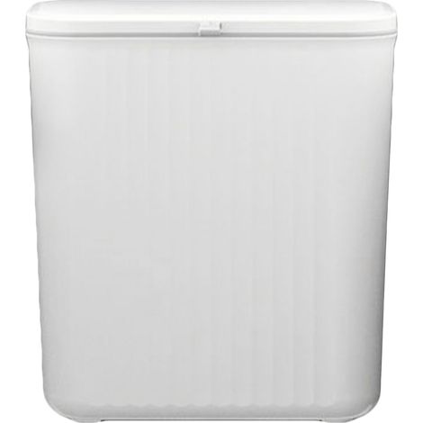 9-Liter-Wandmülleimer mit Schiebefunktion für Küche, Bad oder Schlafzimmer – Kompakter weißer Abfalleimer (1/5)