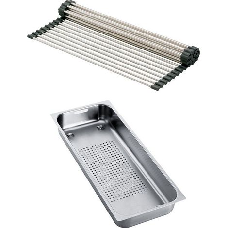Set accessoires éviers Smart Inox : Rollmat + panier égouttoir - Franke (1/3)