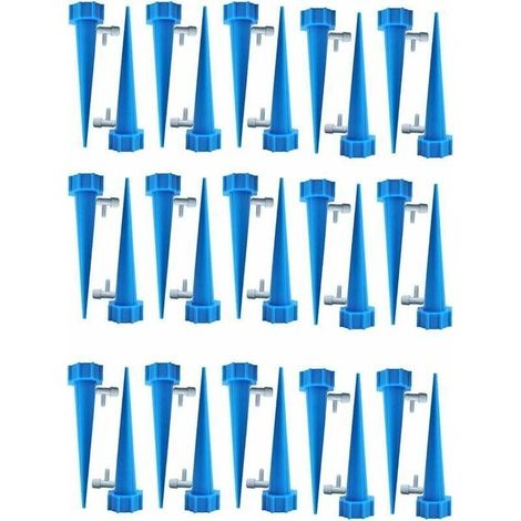 Bottiglia per irrigazione a goccia Ahlsen, irrigatore automatico per piante, sistema di irrigazione a goccia con valvole di regolazione, per interni ed esterni, casa e giardino, 75 g (1/5)