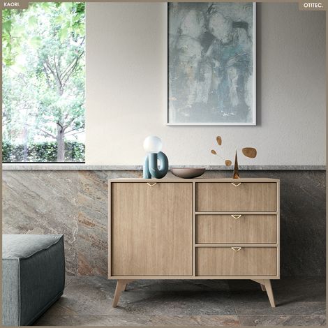Commode - L.106 x H.80 x P.38 cm - 3 tiroirs - KAORI (1/5)