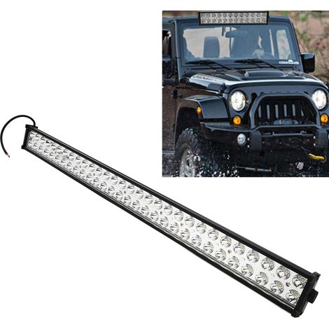 (Exclusivité Mexique) Phare de travail LED pour voiture, double rangée de LED, longue bande lumineuse, phare de modification pour véhicule tout-terrain (180 W) (1/5)