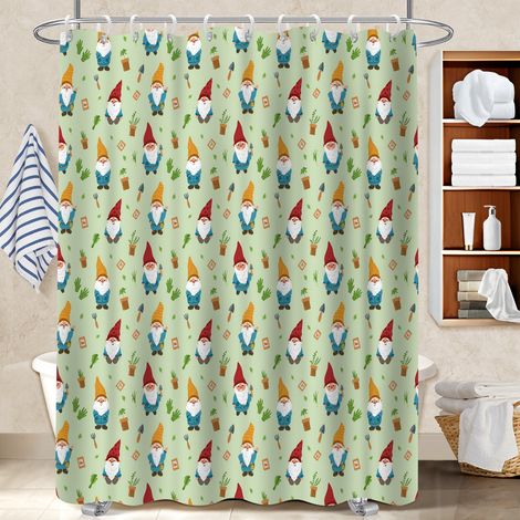Rideau de douche imperméable en polyester 180x180 naturel rideau séchage rapide pour une déco unique (1/5)