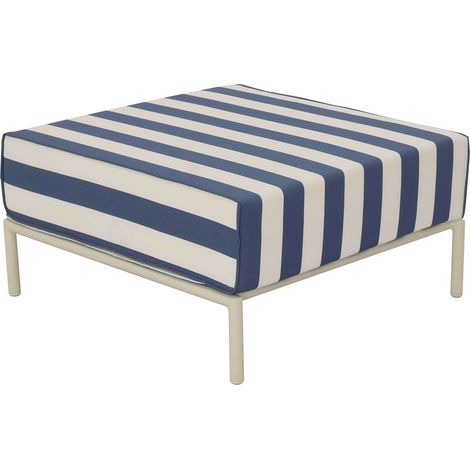 Pouf rayé pour salon de jardin modulable en tissu belu pacific - Patio