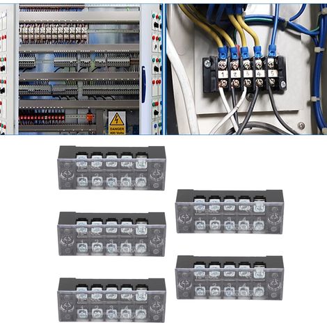 Die TB-1505 5-poligen Stromverbinder mit Jumpern werden in 5er-Packs verkauft und sind 15 A 600 V Mehrfachsteckverbinder. (1/5)