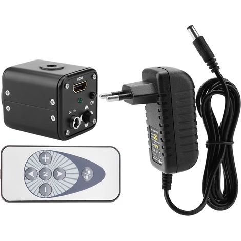 Caméra de microscope industrielle 1/3 po 60 ips 1080p noire avec sortie HDMI, alimentation CC 5-12 V (1/5)