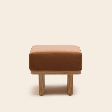 Tabouret en Bois et velours lumineux ANCA (1/3)