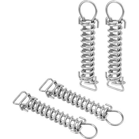 4 Pièces tendeur Voile ombrage, Ressort de Tension en Acier Inoxydable, avec Crochet et Boucle de glissière Sangle (17,5 cm) (1/5)
