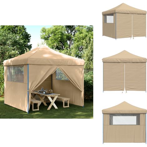 Tente de réception pliable escamotable avec 4 parois latérales - Tents Gazebos - Tentes Pliables - Abri Extérieur - Chapiteau Événement - Tente Fete (1/5)