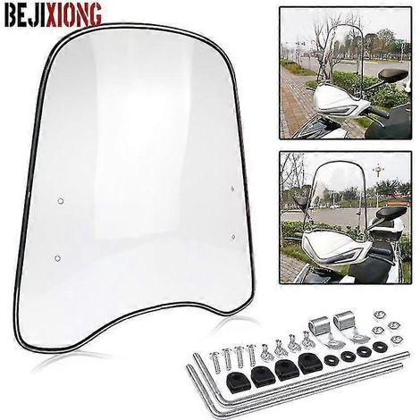 Déflecteur de vent universel 2 mm pour moto, plaque transparente en polycarbonate, pare-brise de scooter, déflecteur de vent pour moto (1/5)