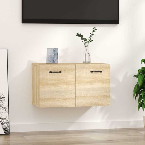vidaXL Wall Cabinet Sonoma Oak 60x36,5x35 cm Engineered Wood (1/5)