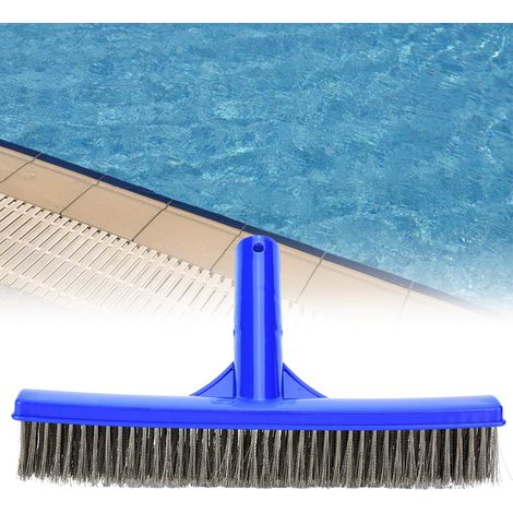 Brosse de Nettoyage pour Piscine 25 cm Tête en Fil d'Acier pour Parois (1/5)