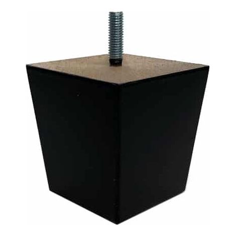 Pied de meuble noir, pied d'armoire, pied de canapé, pied de lit 70x68mm avec vis de suspension M8