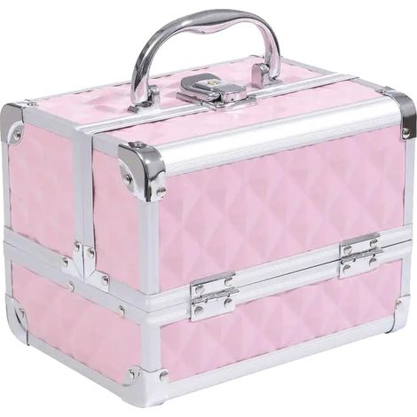 Caja organizadora de maquillaje, con cerradura, diseño multinivel, T1003-01-08283 (1/2)