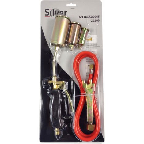 Quemador de gas con manguera para fieltro de techo, 3 boquillas, SilverTools AB0065
