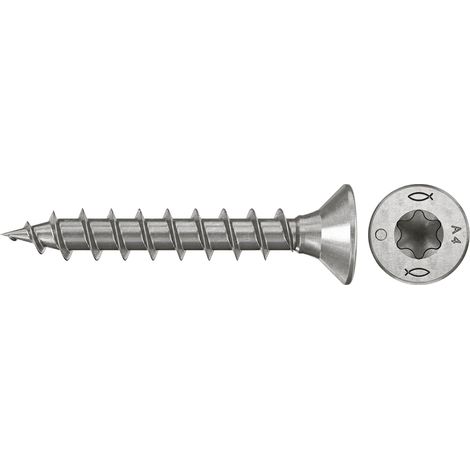Boîte de 200 vis Inox PowerFast FPF II CTF - Ø5,0x30 - tête fraisée - empreinte TX - Fischer (1/4)