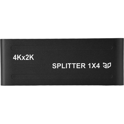Commutateur/répartiteur vidéo 3D HDMI 4K standard 100-240 V en métal (1 entrée, 4 sorties, prise UE) (1/5)
