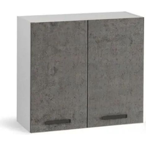 Pensile cucina doppia anta 80x32x72H colore cemento (1/2)