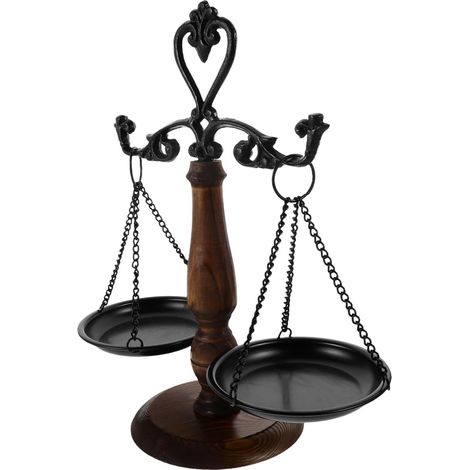 Balance Fer Forgé Vintage Décoration pour Cabinet Avocat Statue Décorative Sculpture Balance Ancienne Style Justice (1/5)