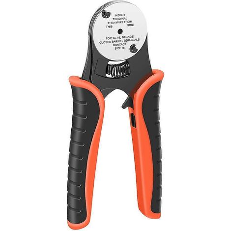 Mini-Crimpzange mit 4 Kerben und 8 Vertiefungen für Deutsch-Steckverbinder der Größen 14, 16 und 18 AWG (1/5)