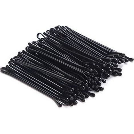 Pinces À Cheveux - Métal Noir - Pour Coiffures Fixes et Styling - 100 Pièces (1/5)