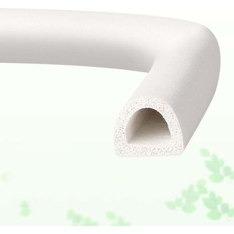 Bande d'étanchéité auto-adhésive pour porte en bois et bande anti-collision, 6 mètres/rouleau, blanche, 14x12mm, type D