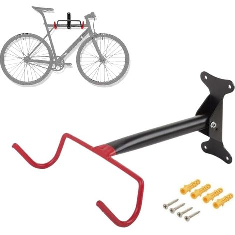 Supporto da Parete per Bicicletta Gancio Pieghevole Rivestito in PVC per Bici Appendi Bici da Muro In Sospensione (1/5)