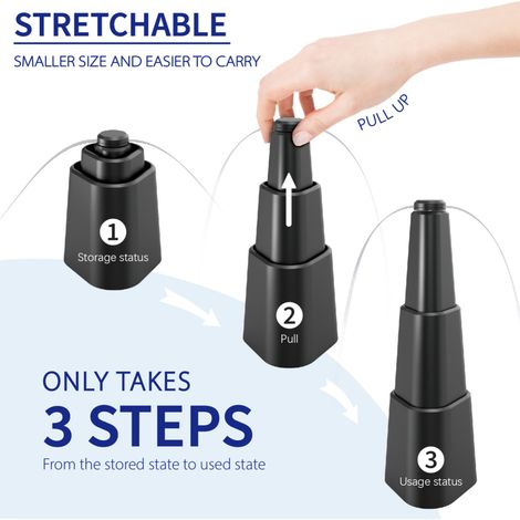 Ventilateurs anti-mouches rétractables pour tables, portables, sans produits chimiques, multifonctionnels (lot de 4) (1/5)