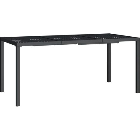 Table de jardin Table d'extérieur anthracite 165x80x72 cm acier (1/5)