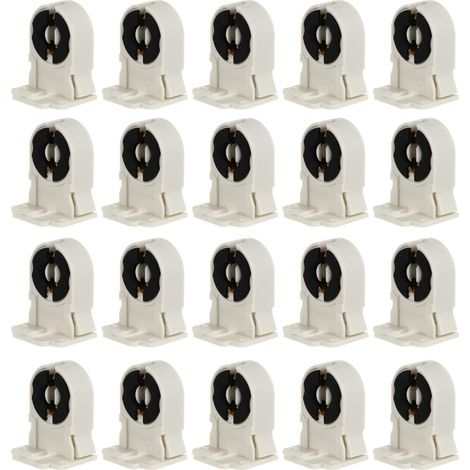 20 pièces Support de lampe fluorescente à vis type T8 pour tube fluorescent LED (1/5)