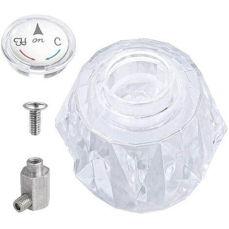Poignée de rechange pour robinet de douche RP41661, compatible avec les robinets de baignoire Delta et Peerless, en acrylique transparent avec bouton (1/5)