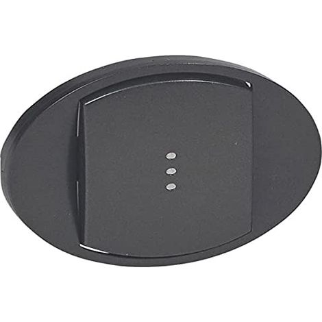 Legrand 067903 Embellecedor grafito Céliane para interruptor, conmutador o pulsador con indicador luminoso
