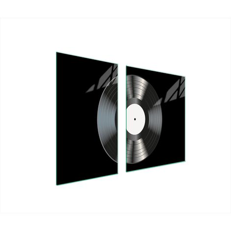 Assiette en verre et planche à découper 100x52 vinyle (1/5)