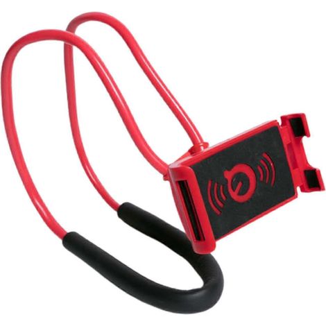 Support de téléphone portable flexible et portable à suspendre au cou, idéal pour le lit - Yx Rouge (1/5)