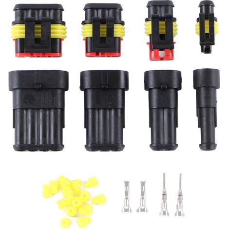 Kit connecteurs électriques auto étanches bornes voiture rapides plug fil faisceau moto camion bateau 300V 12A DJ7011 DJ7021 DJ7031 DJ7041 DJ611 DJ621 boîte (1/5)