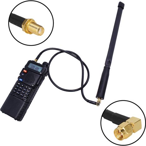 Câble d'extension d'antenne SMA mâle-femelle pour talkies-walkies Baofeng UV-5R, UV-82, UV-9R Plus et modèles compatibles