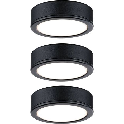 LED Unterschrankleuchte Pukk Rund 6,5cm Schwarz (1/4)